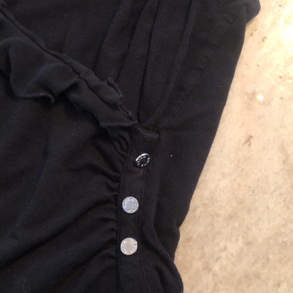 White House Black Market V-Neck sleeveless top. Ruffle detail, wrap around look - Picture 8 of 10
